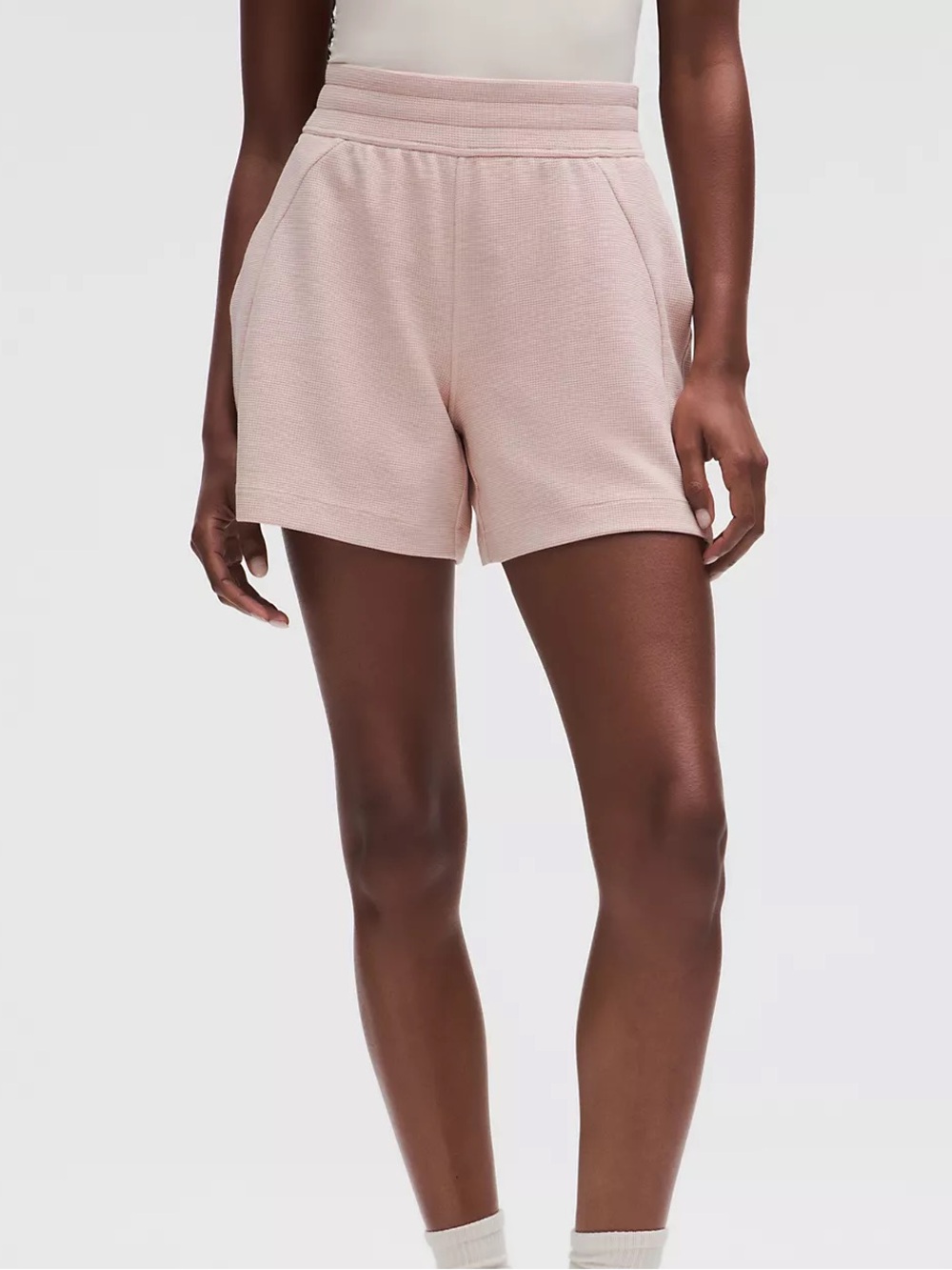 Lululemon Scuba High-Rise Short 5" Waffle Heathered mink berry size Small